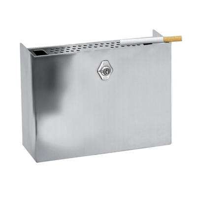 Cinzeiro de Parede Exterior Inox com Chave